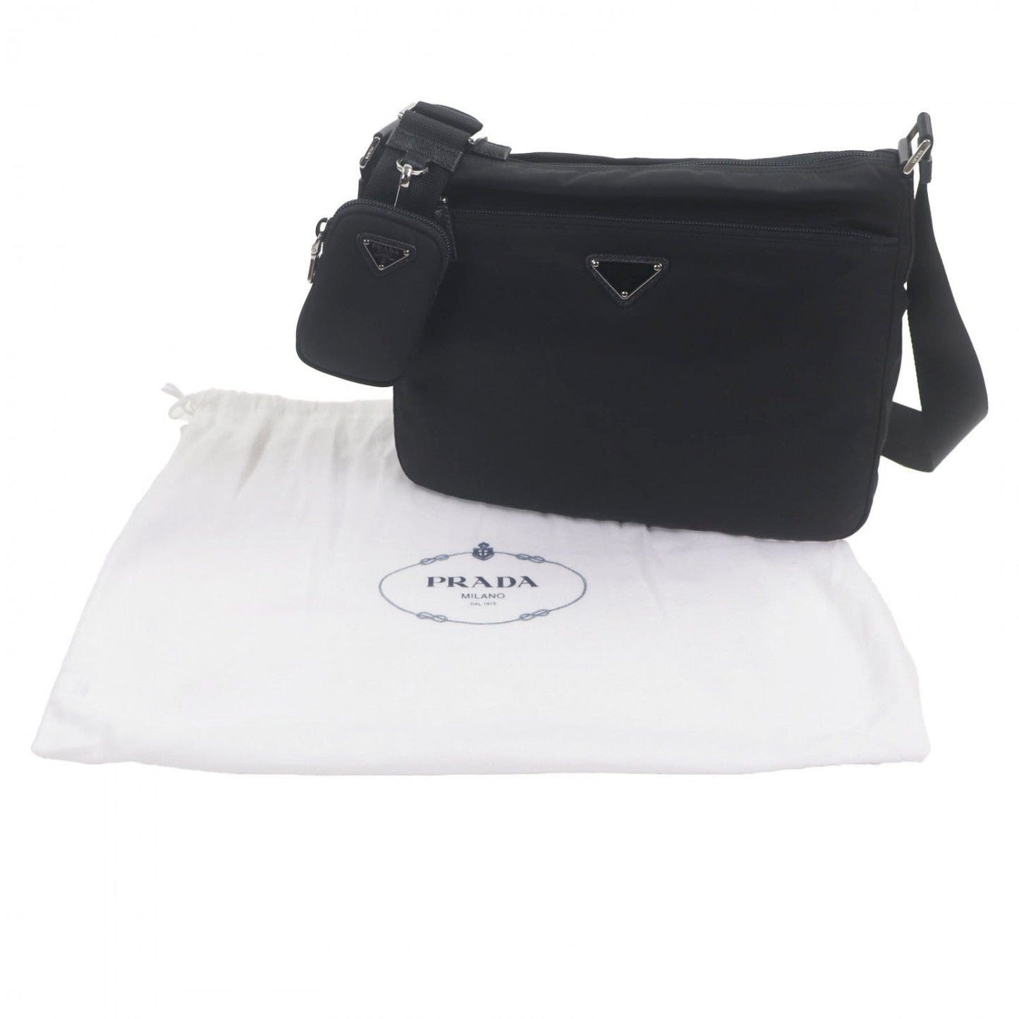 Shoulder Bag Nylon Black