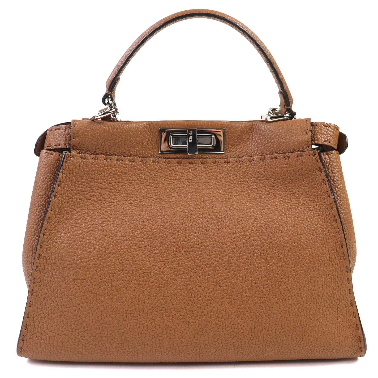 Fendi Peekaboo 2Way Handbag Leather Travel Bag 2Way Handbag 3