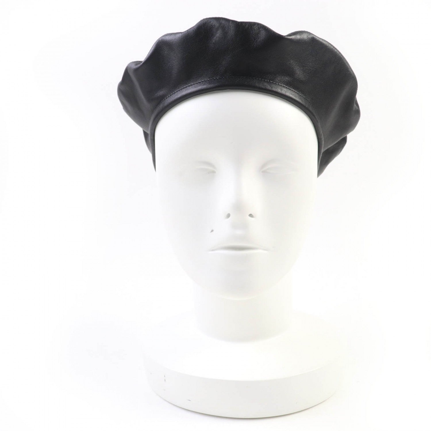 Dior Christian Beret Sheep Handbag Leather Black Travel Bag