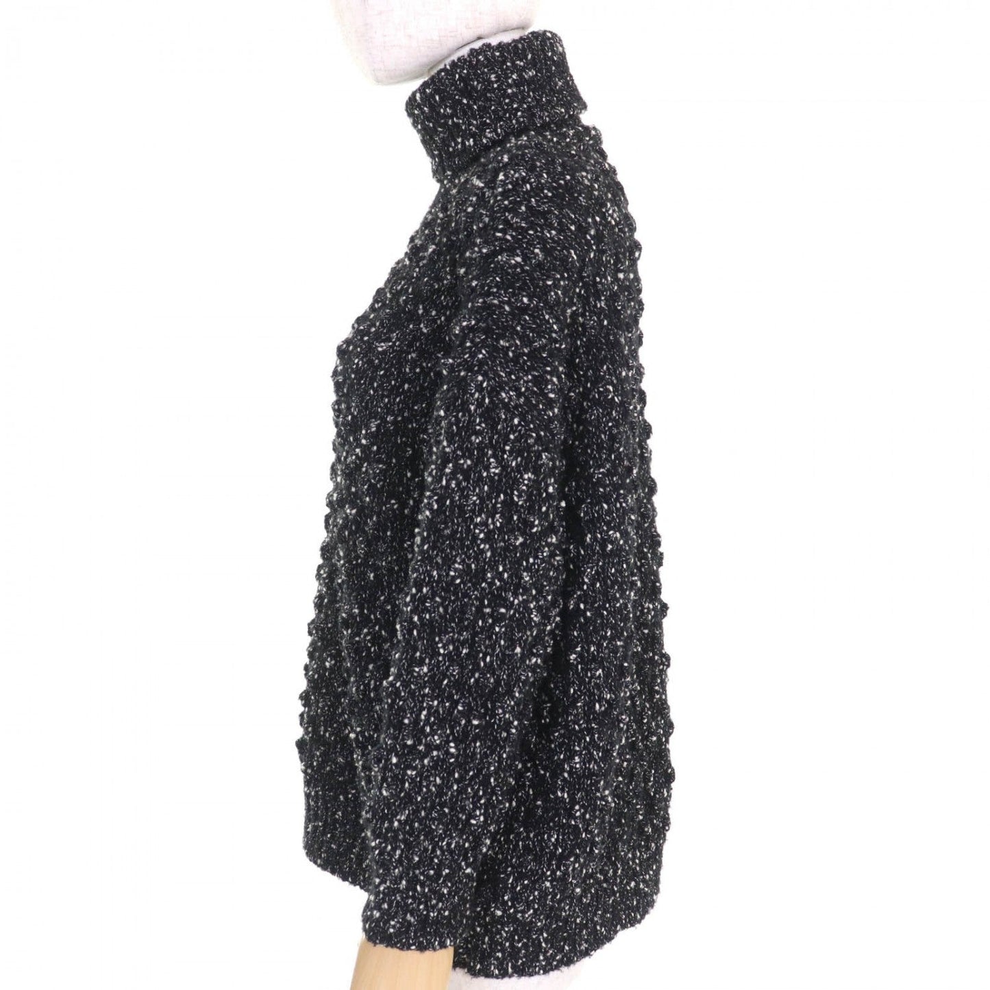 Dior Christian Knit Wool Handbag Black White Travel Bag