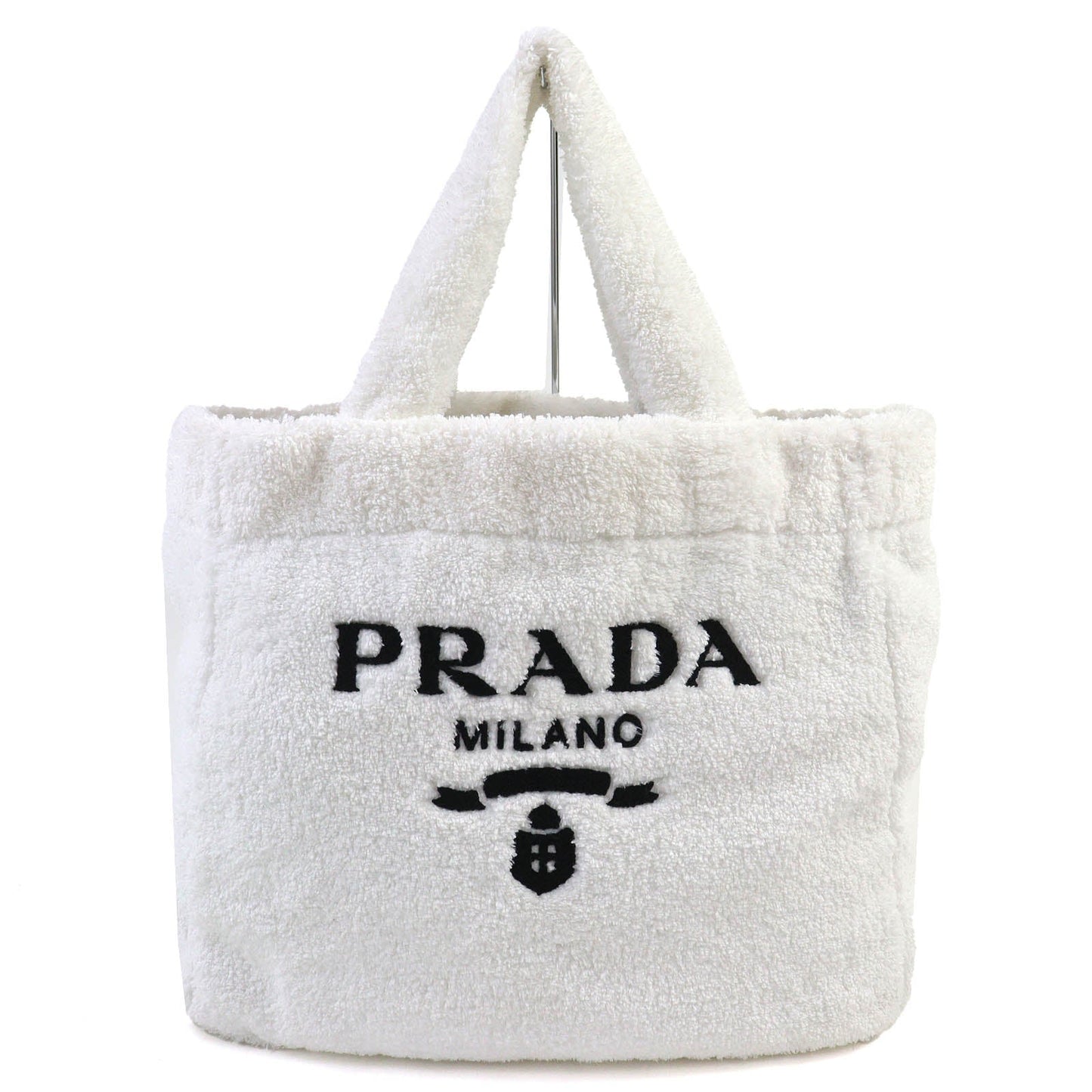 Prada Spugna Triangle Terry Tote Bag Logo