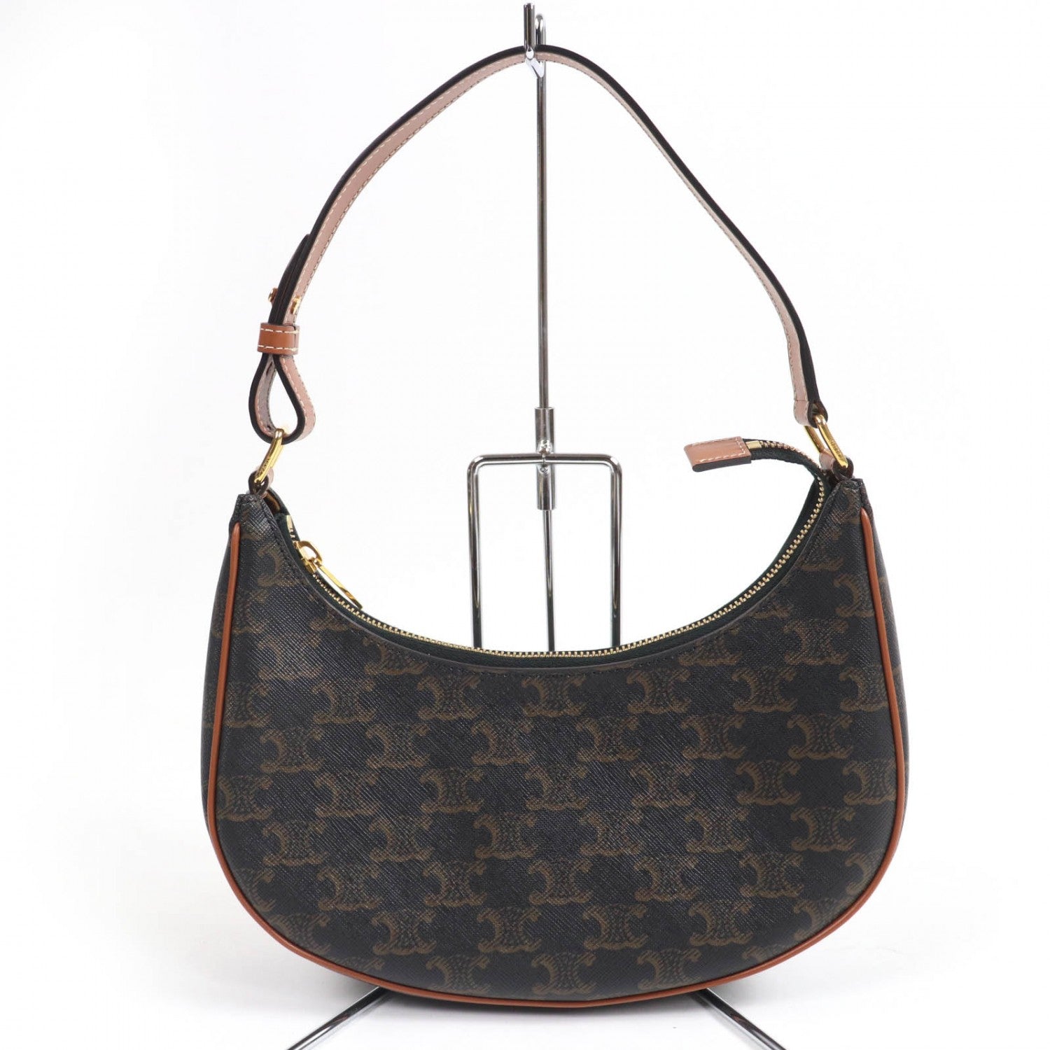 Coated Type Ava Triomphe One Shoulder Bag Canvas Brown