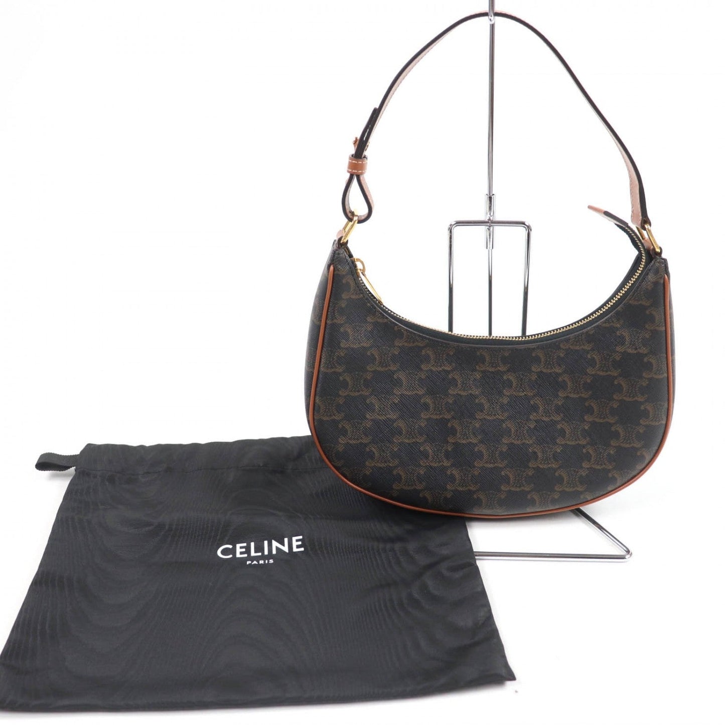 Coated Type Ava Triomphe One Shoulder Bag Canvas Brown
