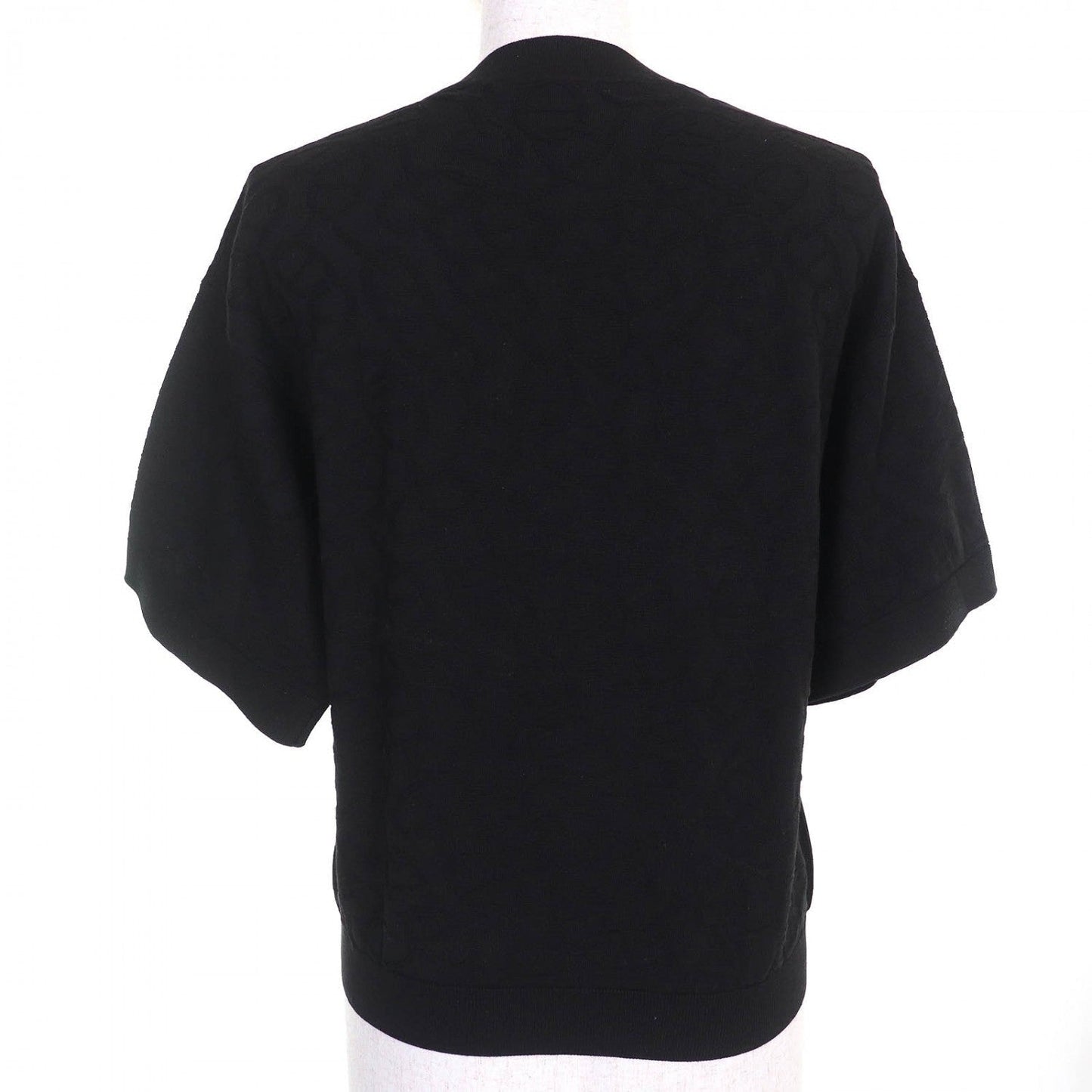 Short Sleeve Knit Silk Naoussa Chene Handbag Black Travel Bag