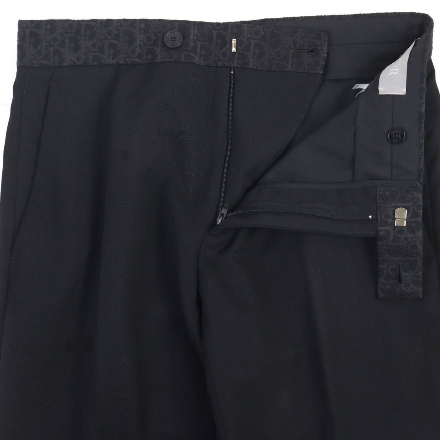 Dior Slacks Virgin Wool Handbag Black Travel Bag