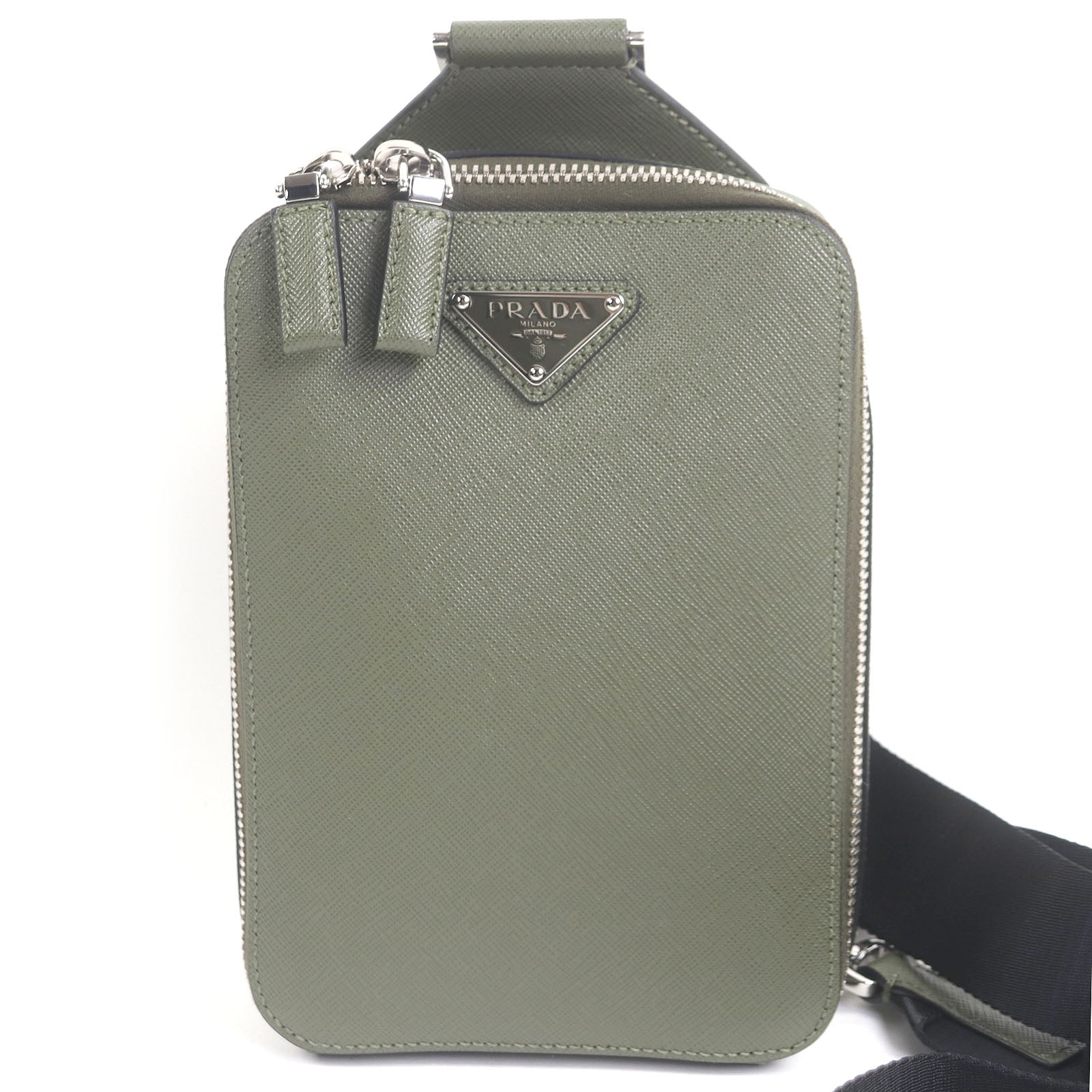 Prada Brick Triangle Shoulder Bag Logo