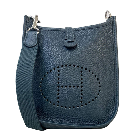 Hermes Evelyne Tpm Clemence Shoulder Bag Dark Leather Green