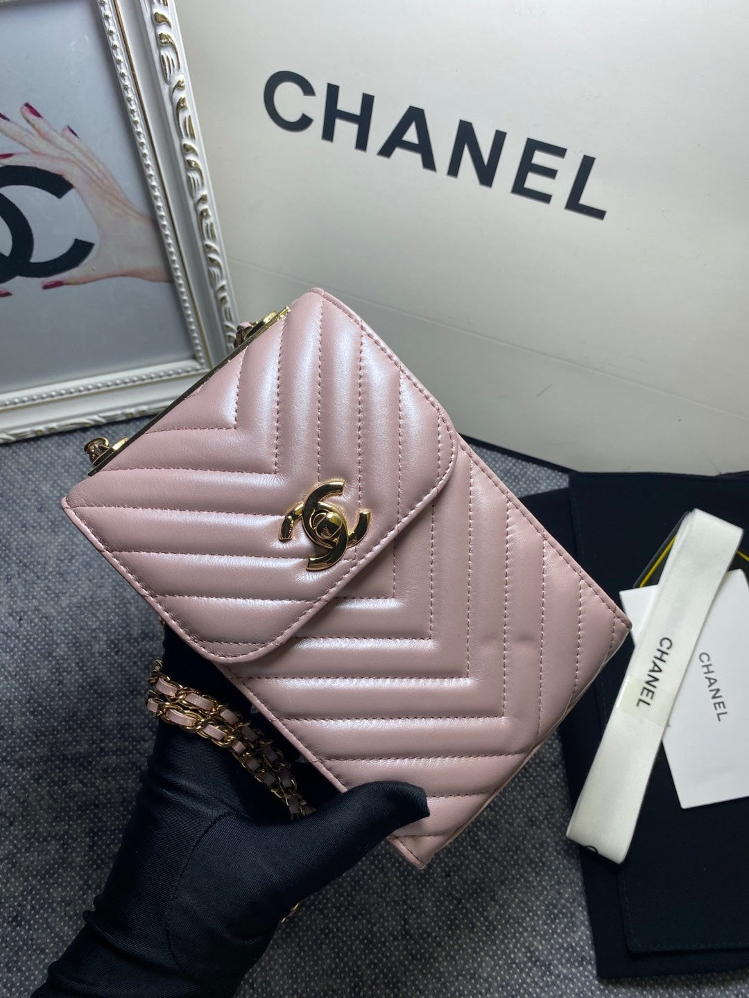 CHL Chevron Trendy CHL Phone Handbag Wombeaunoirrbeaunoirr 18Cm7In