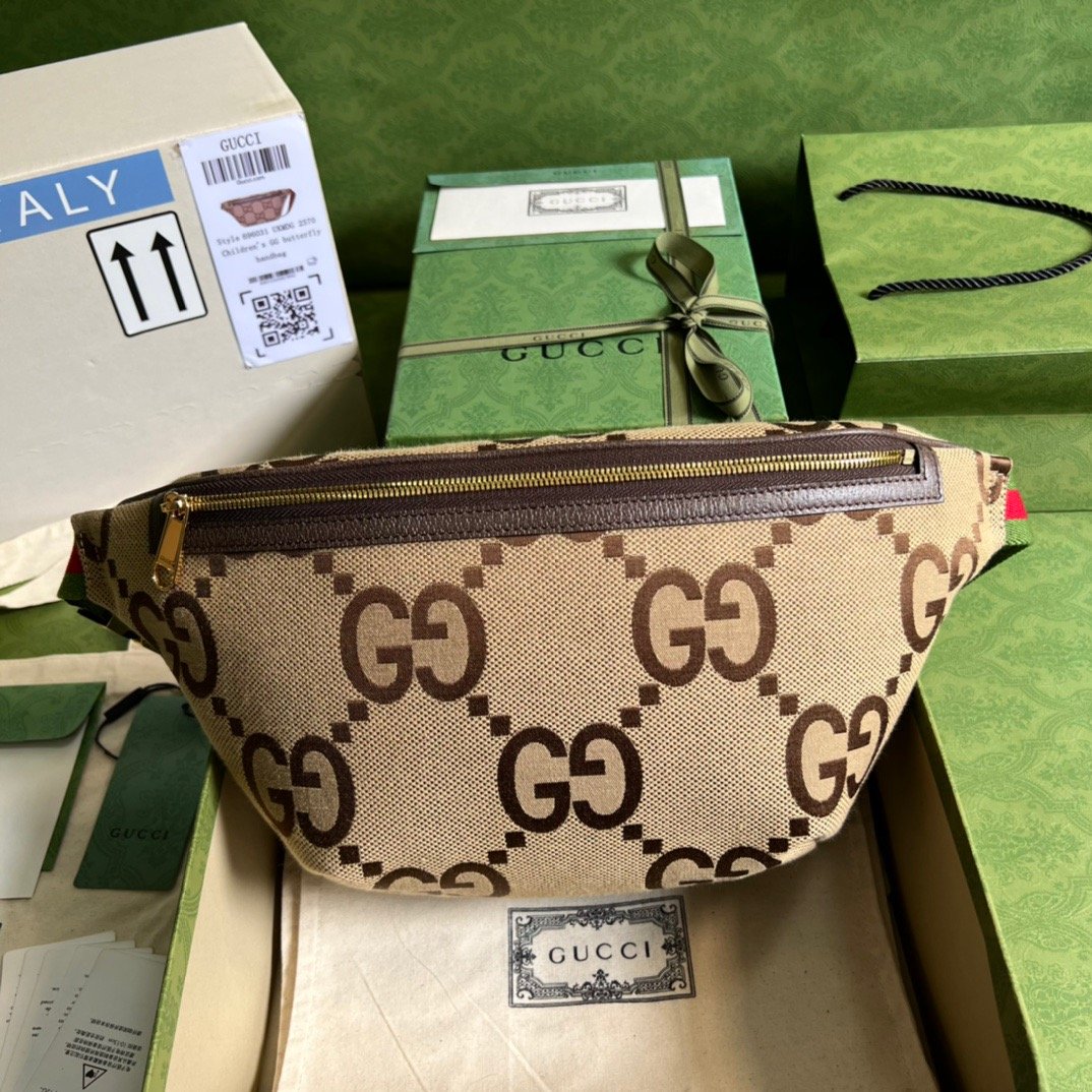 gg Jumbo gg Belt Camel Canvas Accessory