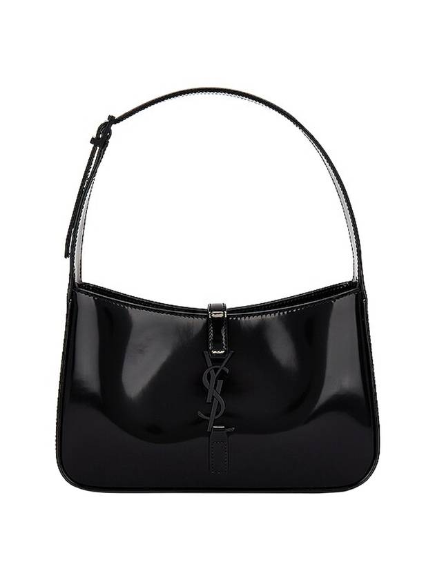 YSL Saint Laurent Saint Laurent Trending Shiny Hobo Shoulder Bag Leather Black