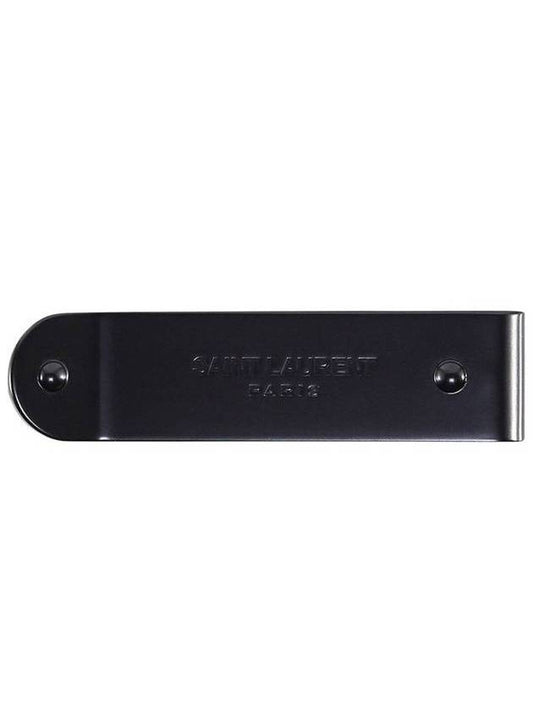 YSL Saint Laurent Trending Id Money Metal Clip Travel Bag Black
