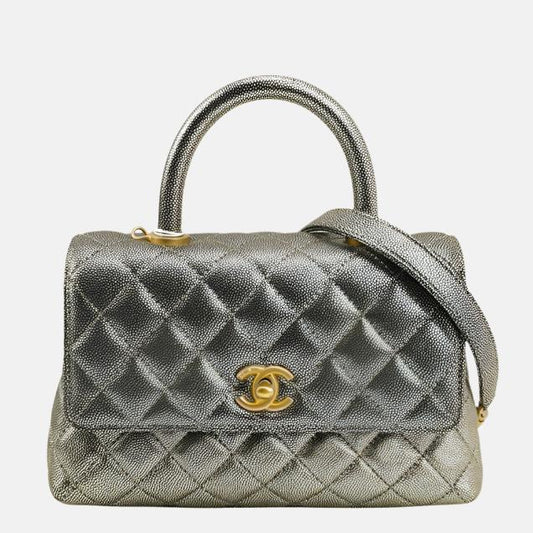 Chanel Coco Handle Gold Small Leather Handbag