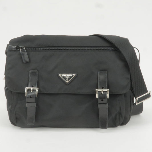 Prada Prada Logo Nylon Shoulder Bag Crossbody Bag Nero
