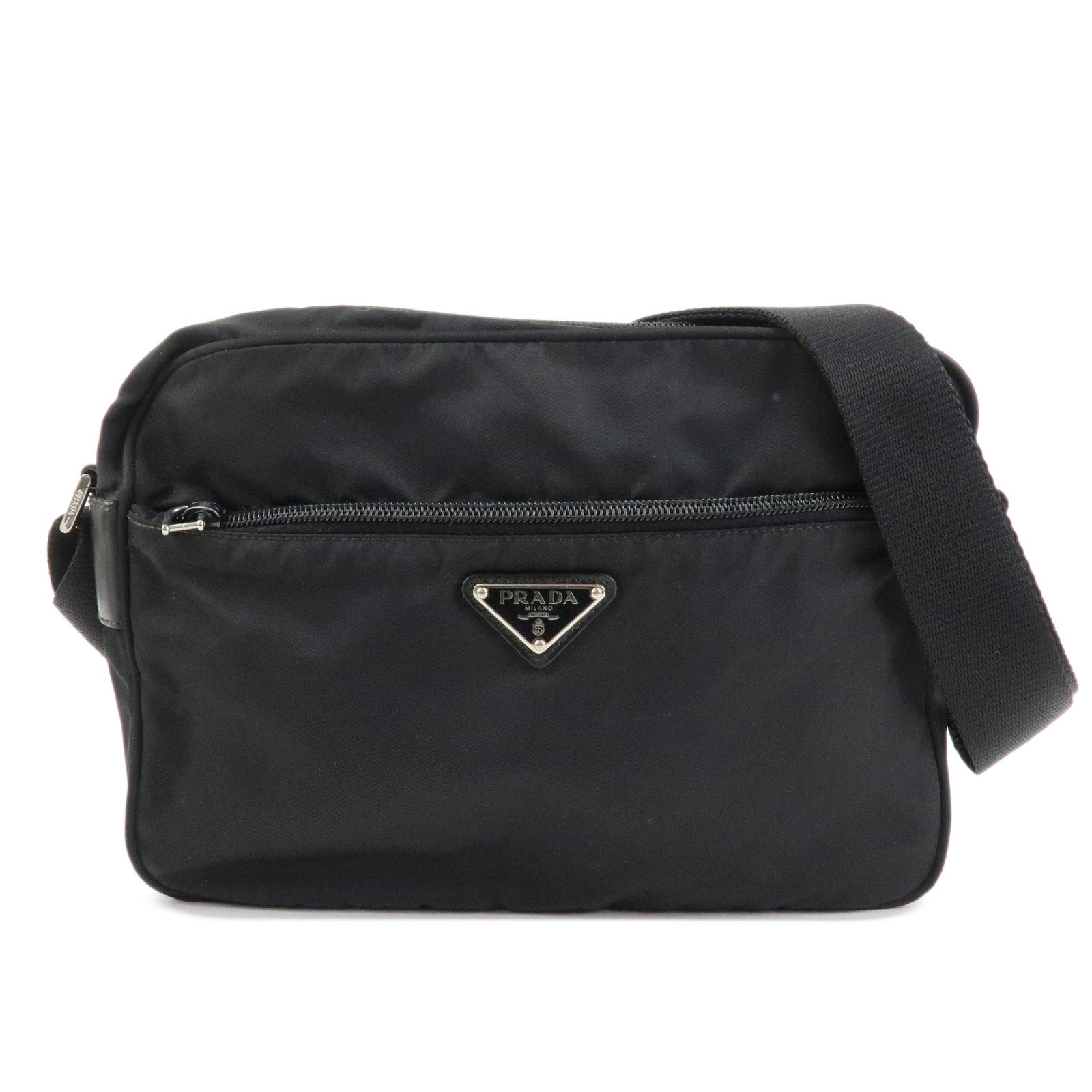Prada Crossbody Bag Shoulder Bag d 2 Leather Nylon Black