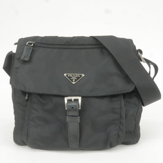 Prada Prada Logo Nylon Leather Shoulder Bag Purse Bag