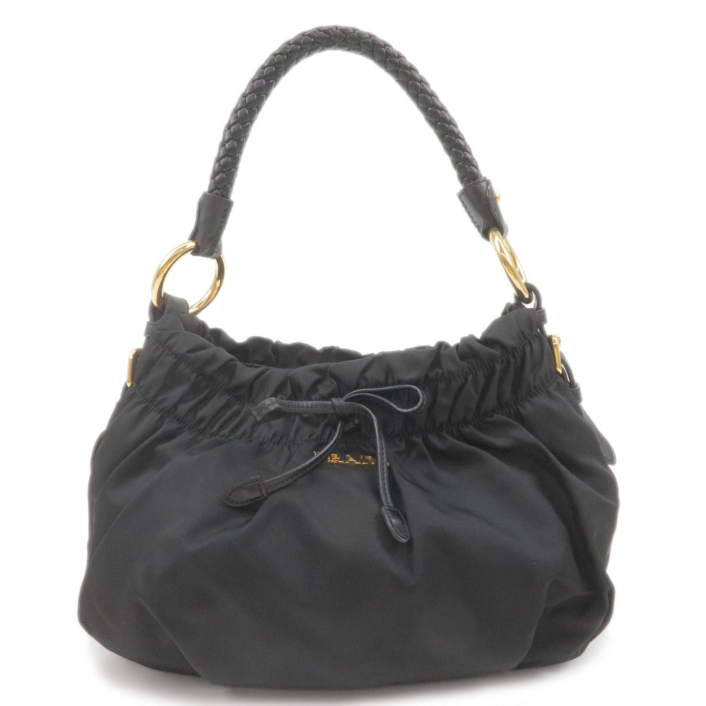 Prada Prada Nylon Leather Ribbon Shoulder Bag Hand Bag