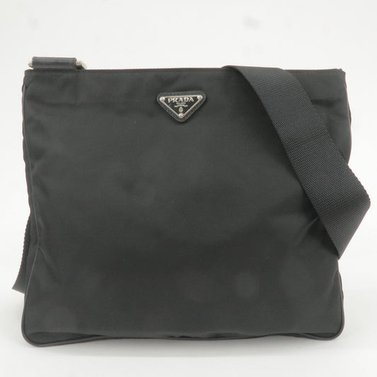 Prada Prada Logo Nylon Leather Shoulder Bag Nero Black Va0338 35829 16