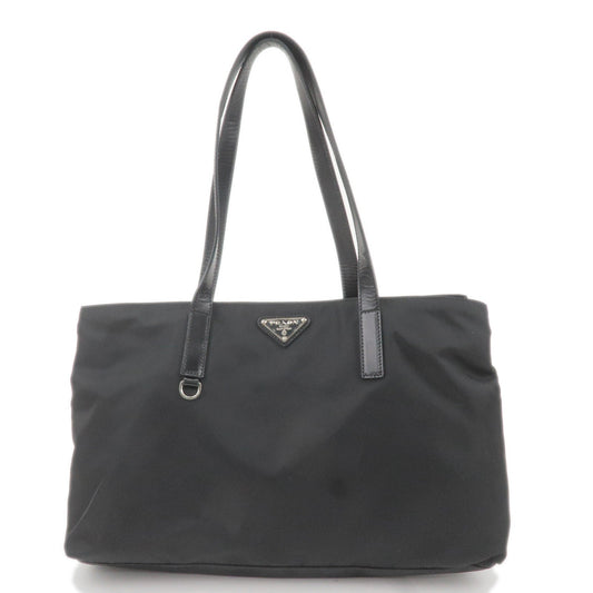 Prada Prada Logo Nylon Leather Tote Bag Hand Bag Black 36177 4