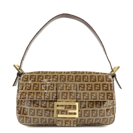 Fendi Shoulder Bag Mamma Baguette Zucchino PVC d Leather