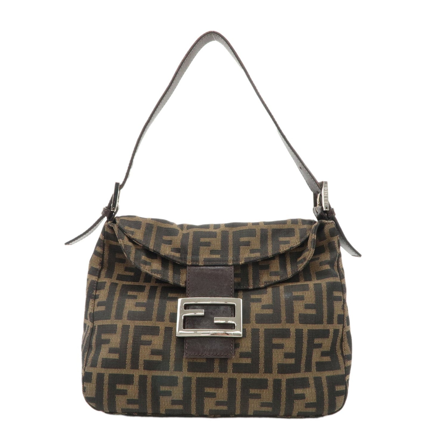 Fendi Shoulder Bag Zucca Hand Bag d F S Leather Canvas