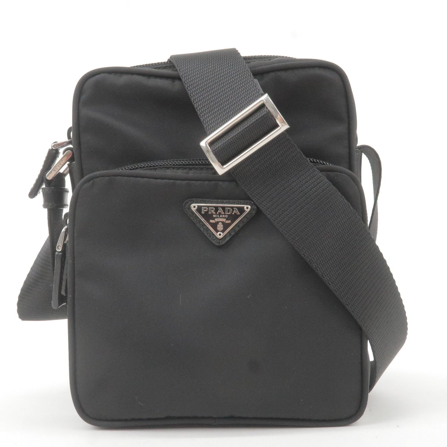 Prada Prada Logo Nylon Leather Shoulder Bag Nero Black Bt0169 36102 10