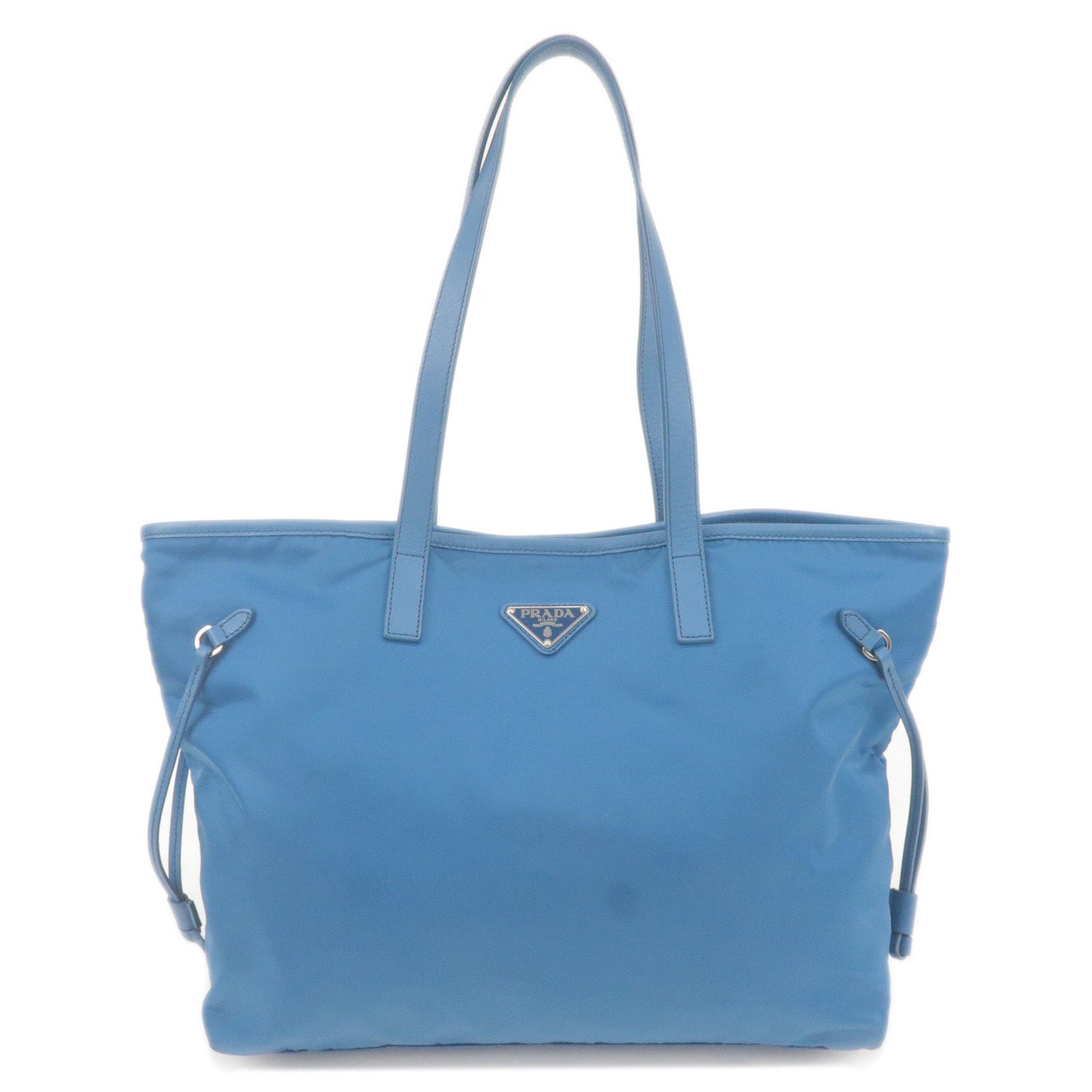 Prada Prada Logo Nylon Leather Tote Bag Hand Bag Blue 36235 13