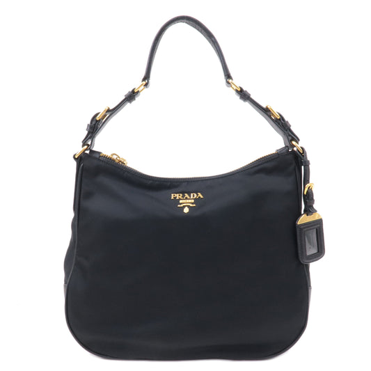 Prada Prada Nylon Leather Hand Bag Shoulder Bag Black