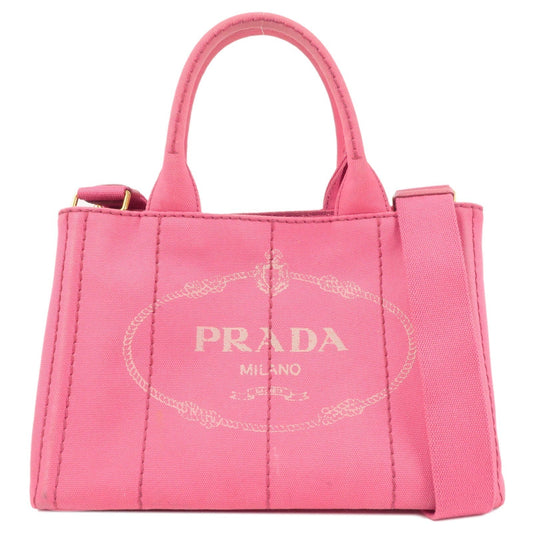 Prada Prada Logo Canapa Mini Canvas 2Way Tote Bag 1Bg439 36781 15