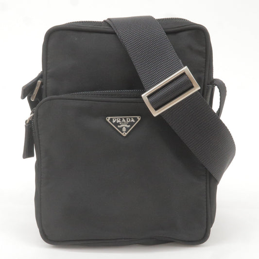 Prada Prada Logo Nylon Leather Shoulder Bag Nero Black Bt0169 36626 15
