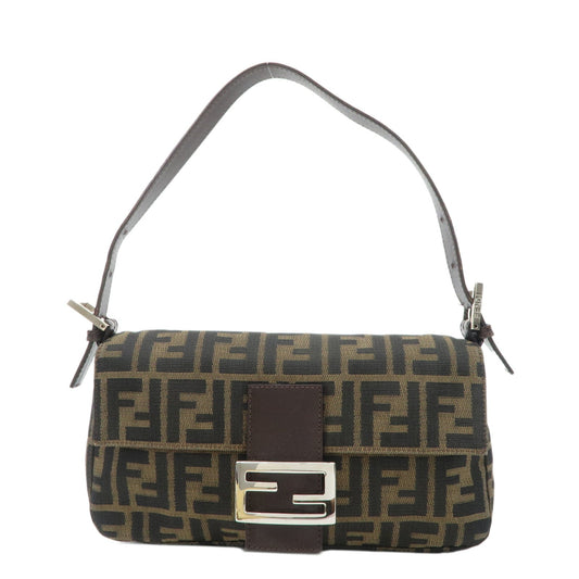 Fendi Shoulder Bag Mamma Baguette Zucca d 4 Leather Canvas