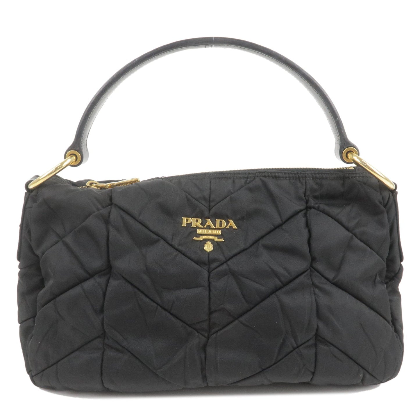 Prada Prada Logo Nylon Enamel Shoulder Bag Hand Bag