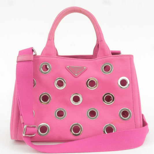 Prada Prada Canapa Mini Canvas 2Way Bag Shoulder Bag 1Bg439 35858 13