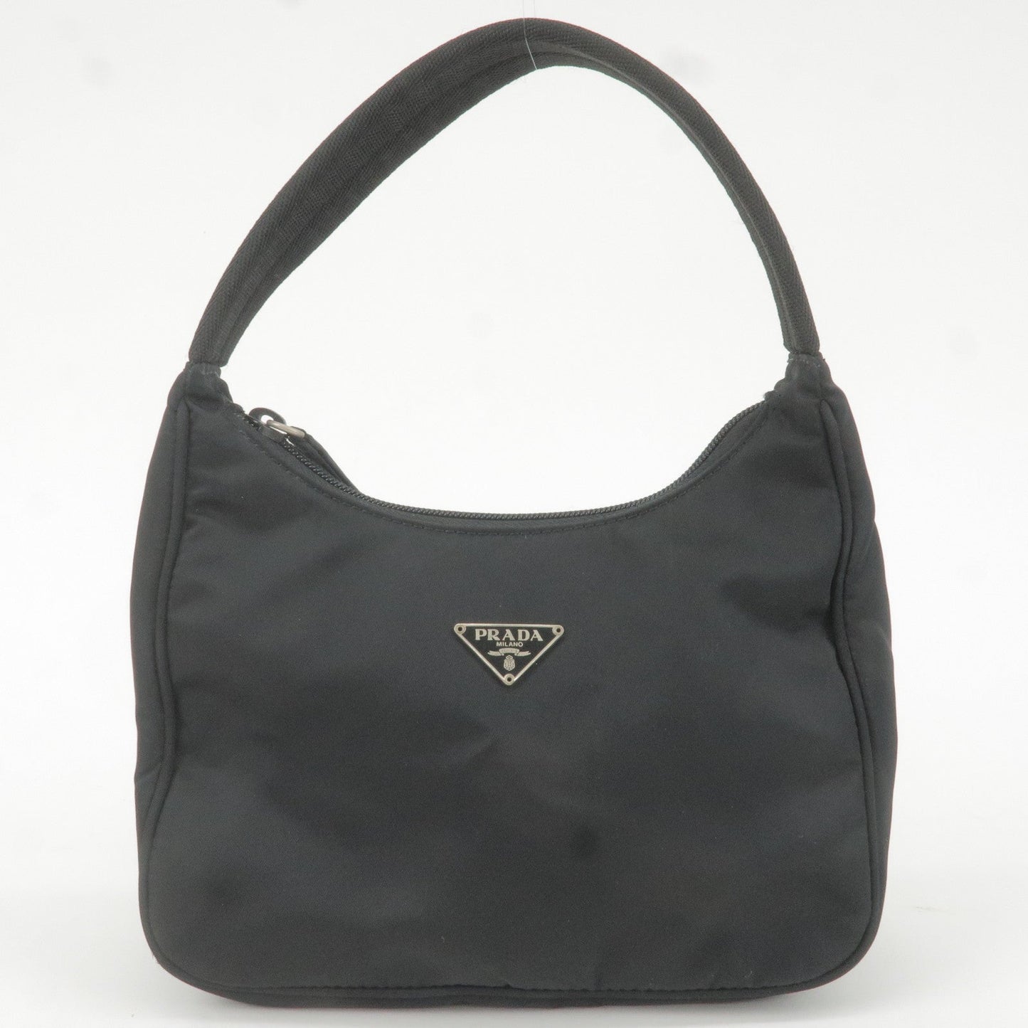 Prada Prada Logo Nylon Pouch Hand Bag Purse Nero Travel Bag