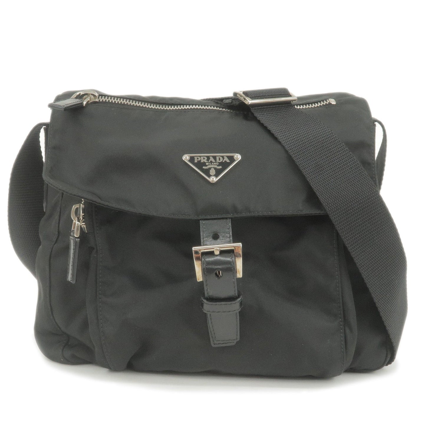 Prada Prada Logo Nylon Leather Shoulder Bag Hand Bag Bt8994 35858 12