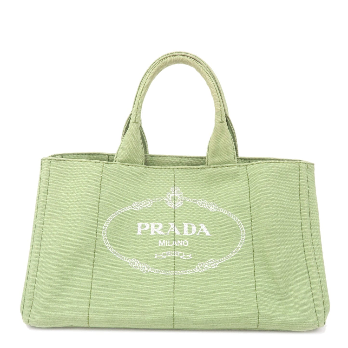Prada Prada Canapa Canvas Tote Bag Hand Bag Green