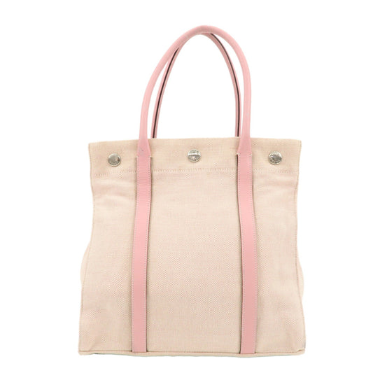Prada Tote Bag Hand Bag HDW d Leather Canvas Nylon