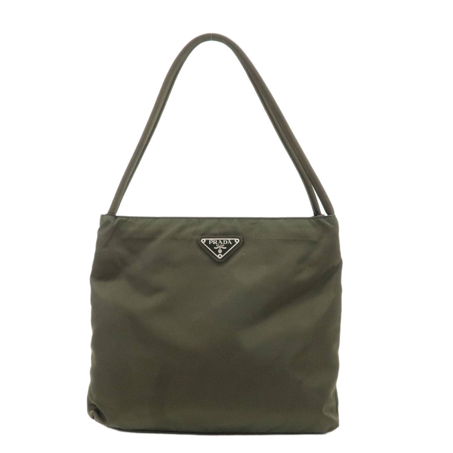 Prada Tote Bag Shoulder Bag Khaki d Nylon