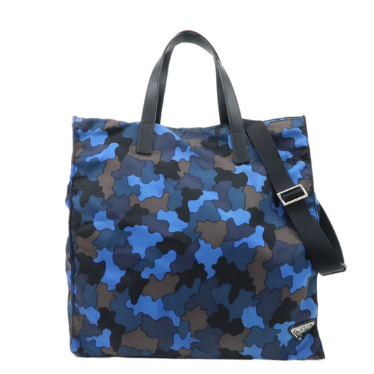 Tote Bag Camouflage 2Way Tote Shoulder Bag d Leather Nylon Logo