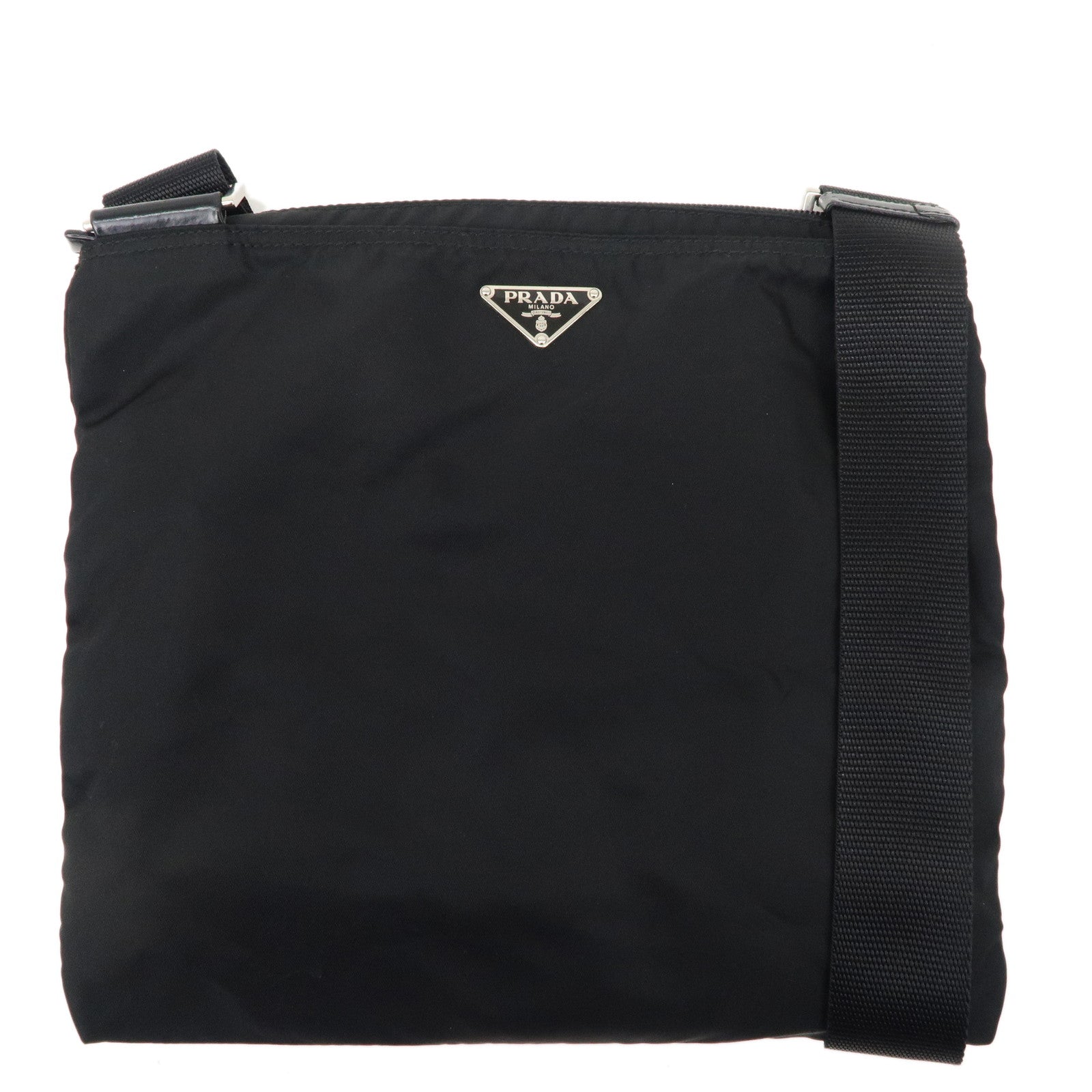 Prada Prada Logo Nylon Leather Shoulder Bag Nero Black Bt0175 36827 8