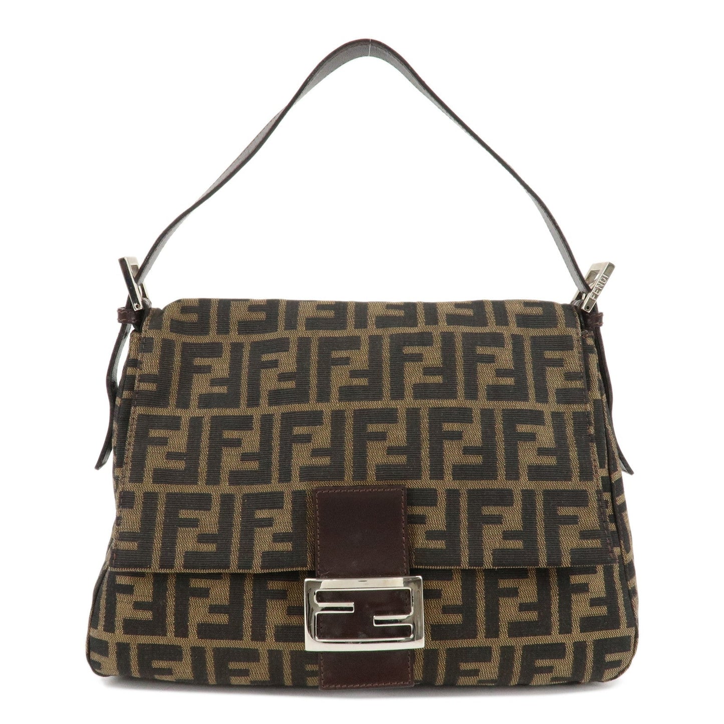 Fendi Shoulder Bag Zucca Mamma Baguette Vinyl d Leather