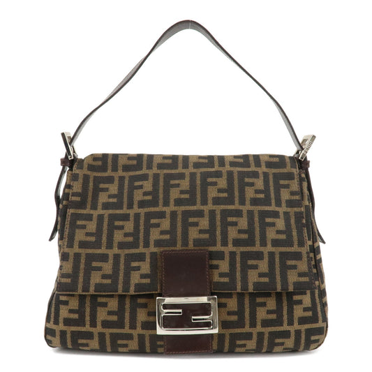 Fendi Shoulder Bag Zucca Mamma Baguette Vinyl d Leather
