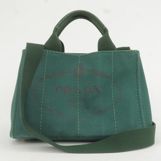 Prada Prada Canapa Mini Canvas 2Way Bag Shoulder Bag B2439G 35689 2
