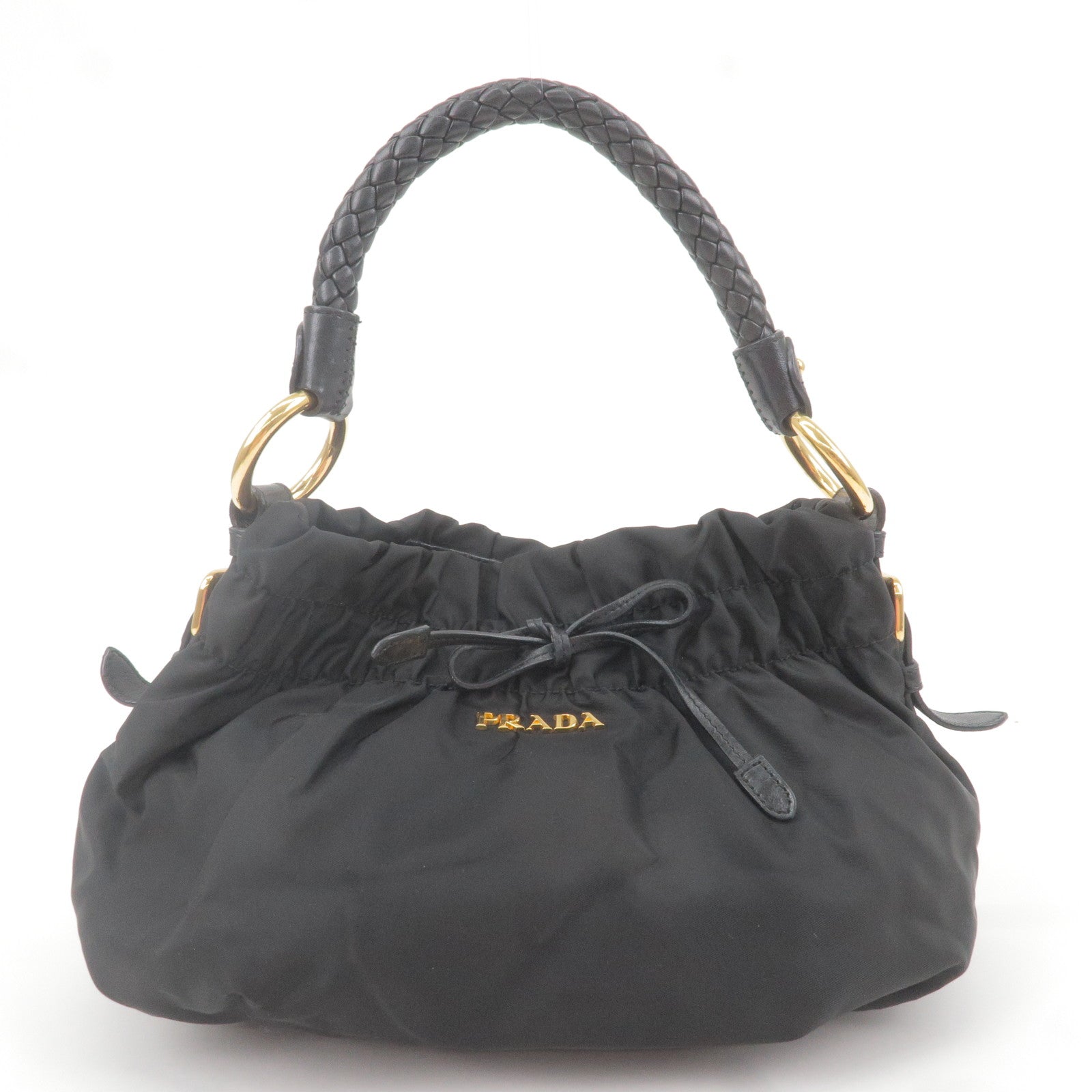 Prada Prada Logo Nylon Leather Shoulder Bag Hand Bag Br4237 36480 5