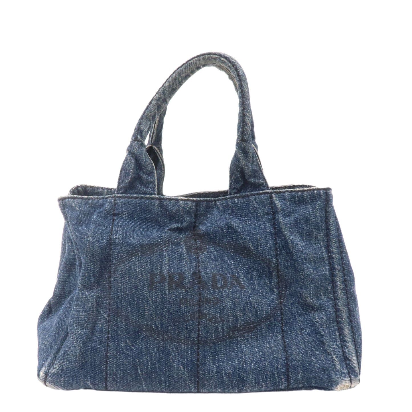Prada Prada Canapa Hand Bag Tote Bag Blue B1877B