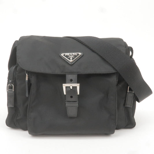 Prada Prada Logo Nylon Leather Shoulder Bag Nero Black Bt0501 36662 14