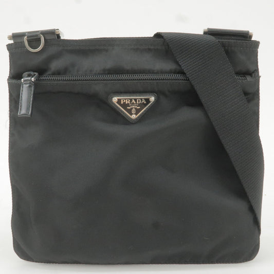 Prada Prada Logo Nylon Leather Shoulder Bag Crossbody Bag Black 36015 16
