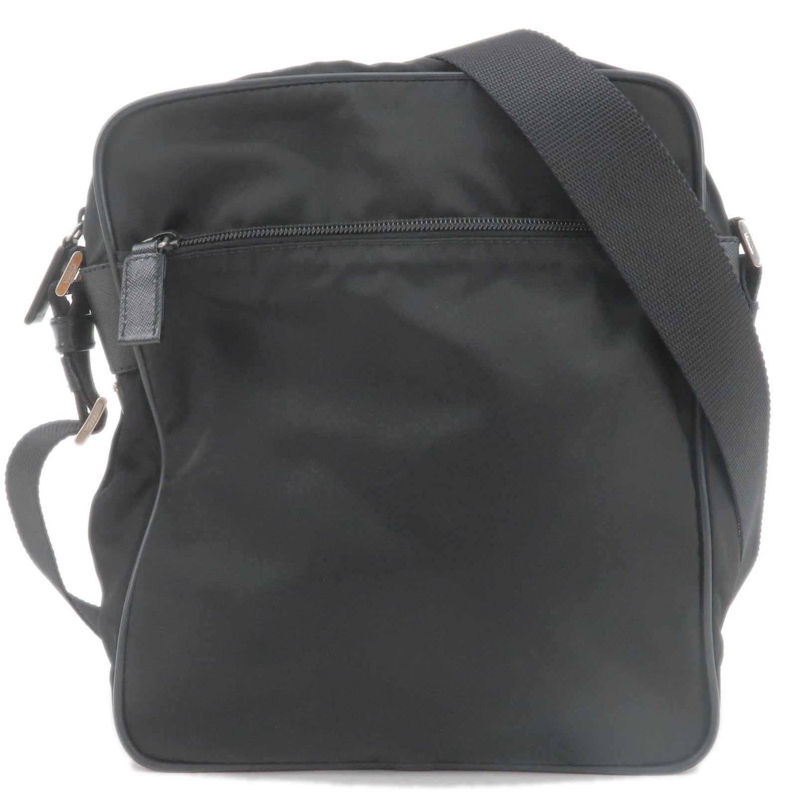 Prada Prada Nylon Leather Shoulder Bag Crossbody Bag Nero