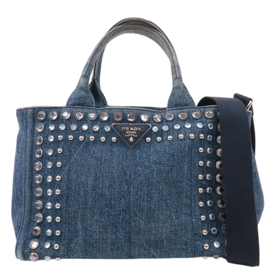 Prada Prada Bijou Canapa Mini Canvas 2Way Hand Bag Travel Bag