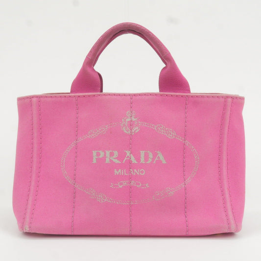Prada Prada Logo Canapa Mini Canvas Hand Bag Tote Tote Bag