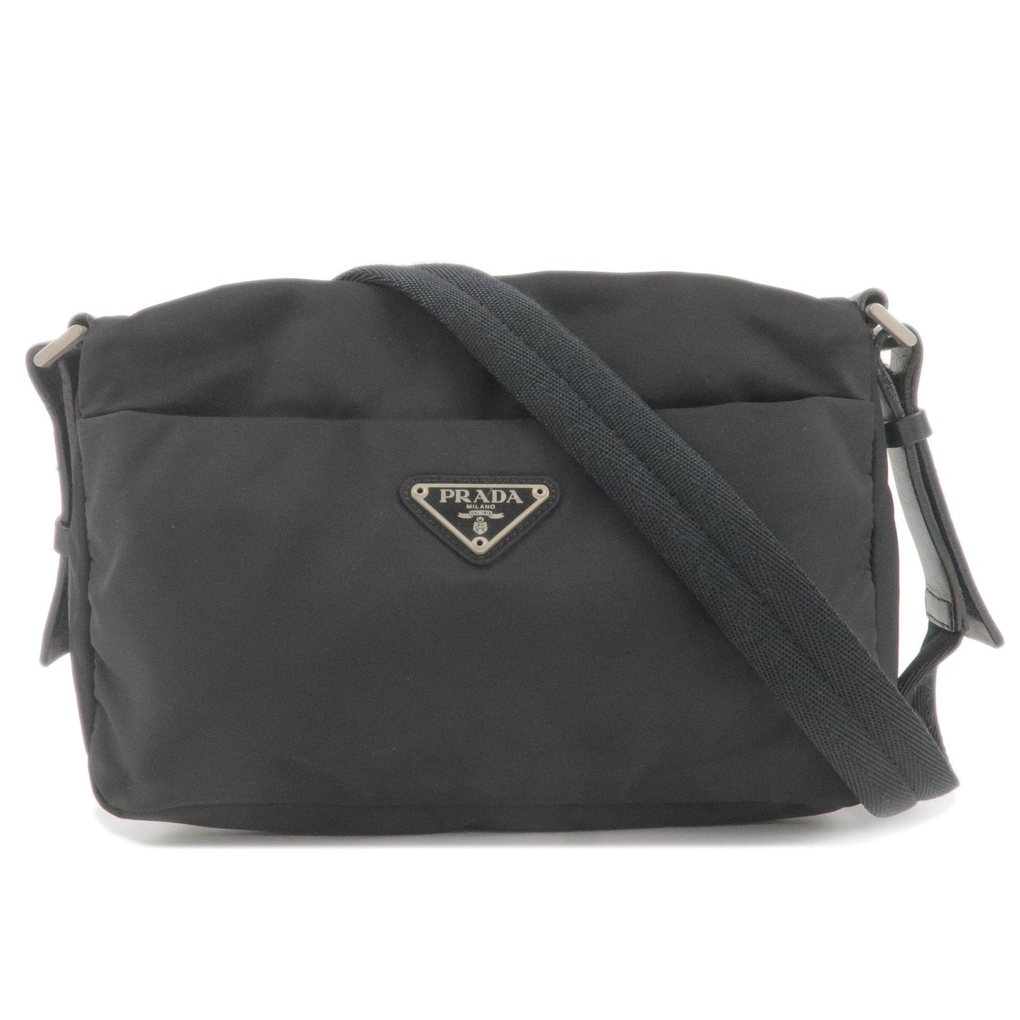Prada Prada Logo Nylon Leather Shoulder Bag Nero Black B9717 36388 6